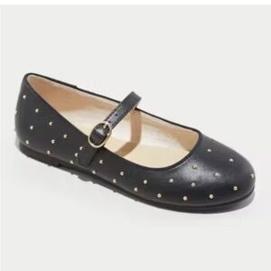 New cat and Jack studded kids Black Mary Jane Shoes size 5